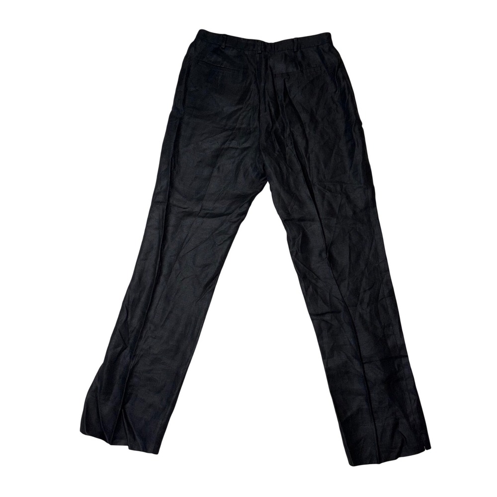 Banana Republic Black 100% Linen Straight Leg Trousers Pants Womens Size 6 - Picture 6 of 6